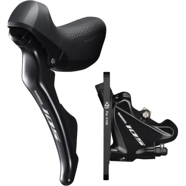 Shimano 105 DISC Brake Set HR 1700mm R-7020DRRDSC170A Flat Mount mit BR-R7070  Schwarz 1700 mm