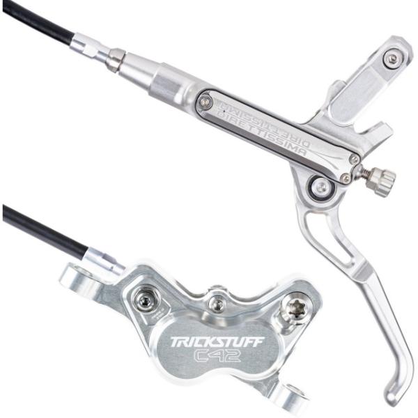 Trickstuff Bremsenset Direttissima Silber, Postmount/Postmount  Silber 900/1700 mm