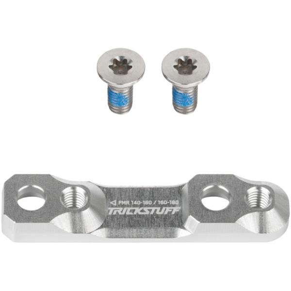 Trickstuff Flatmount Adapter 140/160 - 160/180 hinten Silber inkl. Titanschrauben  Silber