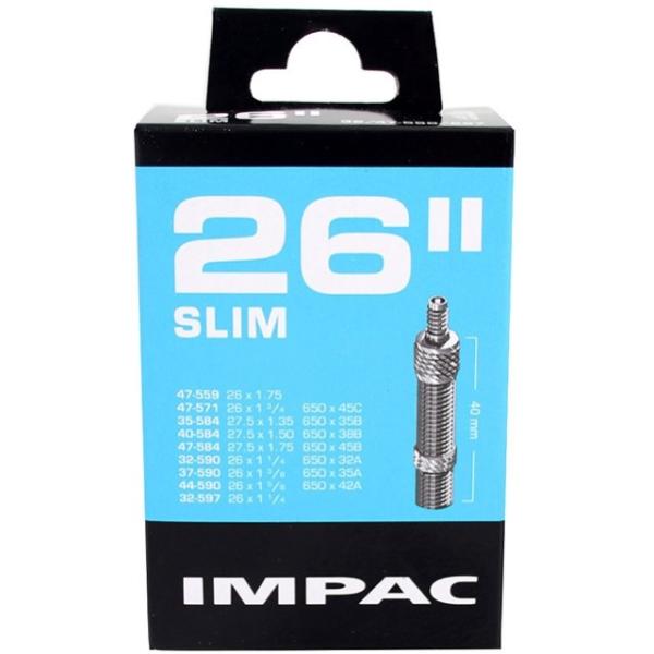 Schwalbe Schlauch Impac Presta SV26 26x1.50-2.35 40/60-599 Ventil 40mm  Schwarz 26 1,5 &ndash; 2,35 x 1,5 &ndash; 2,35 Zoll