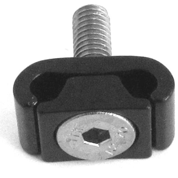 Eusoon Kabelf&uuml;hrung am Unterrohr, Alu, Set f&uuml;r zwei Kabel 4 m, auf &Ouml;se, Sack &agrave; 3 Stk. i  Schwarz/Silber