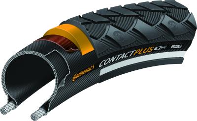 Continental Pneu Contact Plus 26x1.75 Starr mit Reflexstreifen black  Produktbild 1
