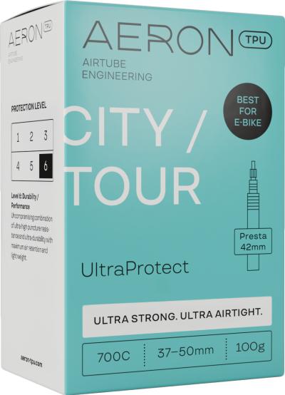 Aeron Schlauch City/Tour 700C 37-50 mm Performance UltraProtect Prestaventil 42 mm  Produktbild 1