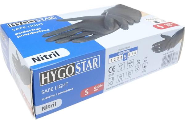 Nitrilhandschuhe Safe Light Gr.S (7) Box &agrave; 100 Stk. schwarz oder blau 