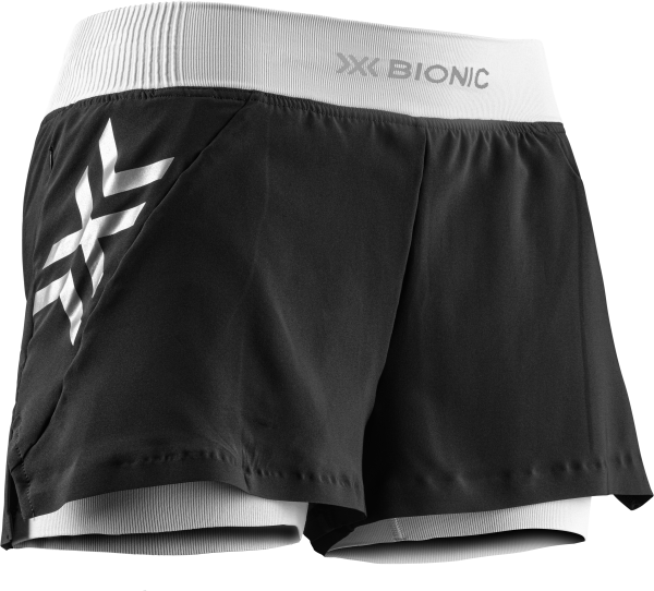 X-BIONIC Women Twyce Race 2in1 Shorts arctic white/pearl grey XL