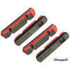 Fulcrum Bremsgummi für Felgen CARBON Campa Bremsen BR-BO500 Karton à 2 Paar rot  Rot Schwarz