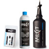 milKit Road/Gravel Tubeless Set, 55mm Ventile 500ml Road Dichtmilch, 0.6l Tire Booster  Weiss, Blau 500 ml