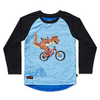 Kids Ride Shotgun Dino Windproof Kids MTB Jersey 6 Y blue Jungen